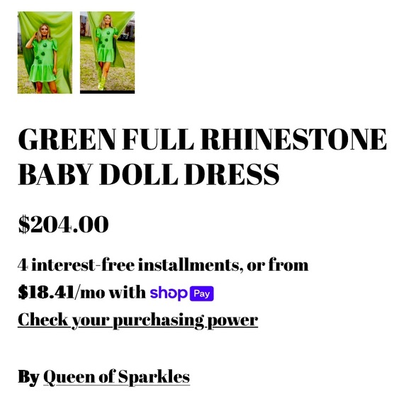 QUEEN Sparkle ❇️ GREEN - Picture 2 of 2